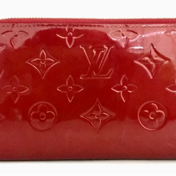 Louis VUITTON Vernis Red Zippy Zip Around Wallet. Vintage. - Picture 3 of 9